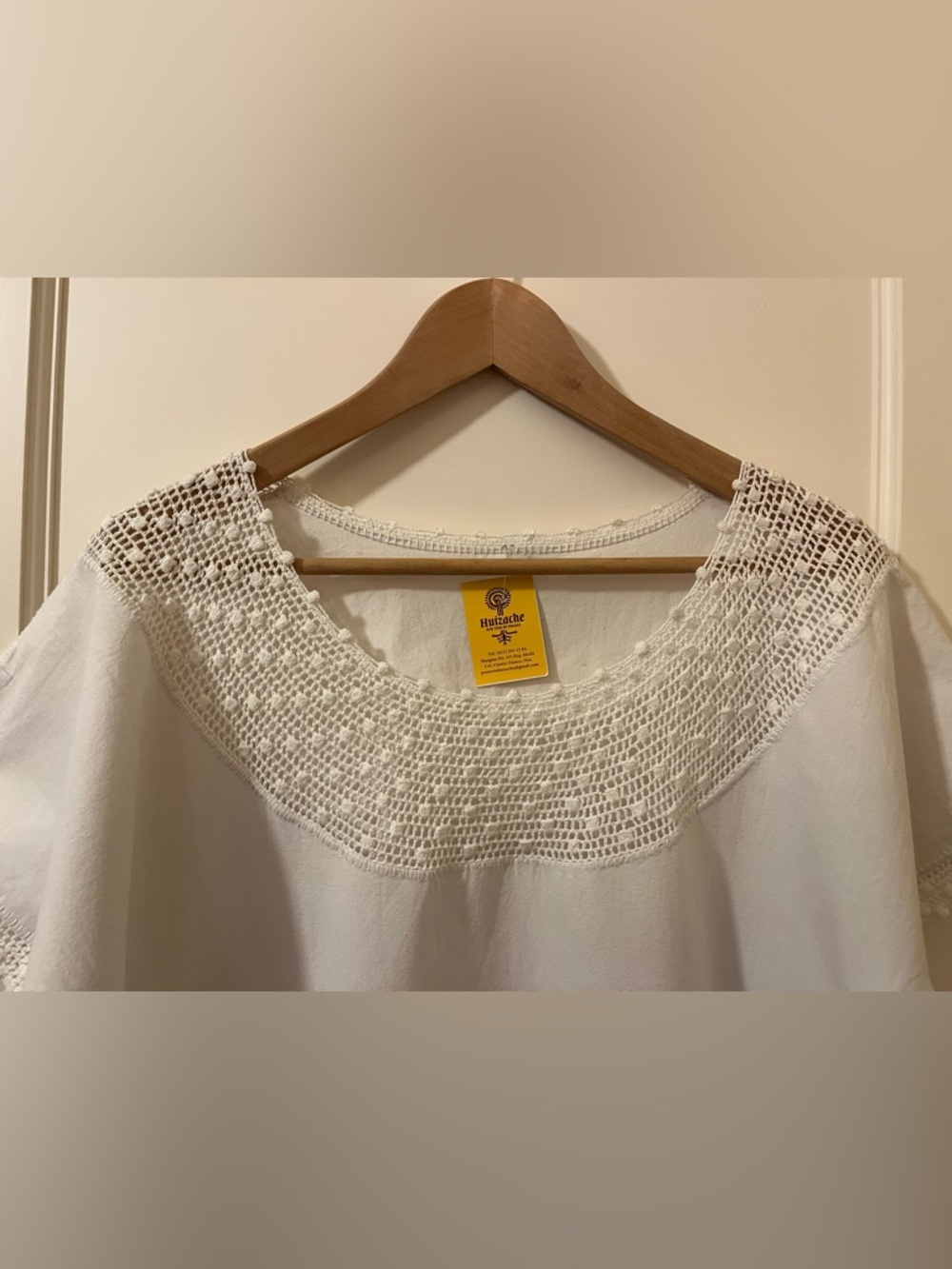 Huitzache / Huizache • Handmade Oaxacan Blouse • Crochet Yoke Boho Folk Top - Picture 2 of 12